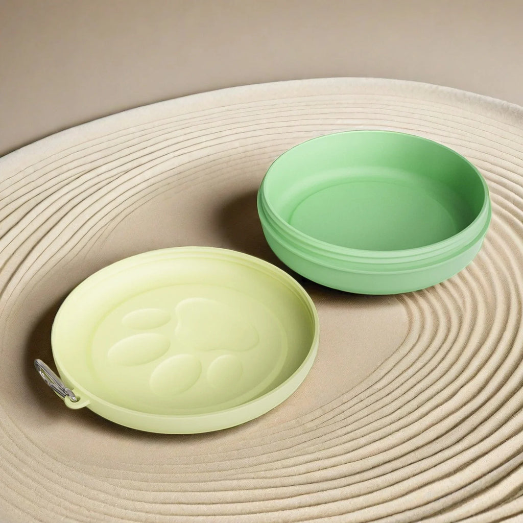Portable 2-in-1 Pet Travel Bowl with Lid Water Dish