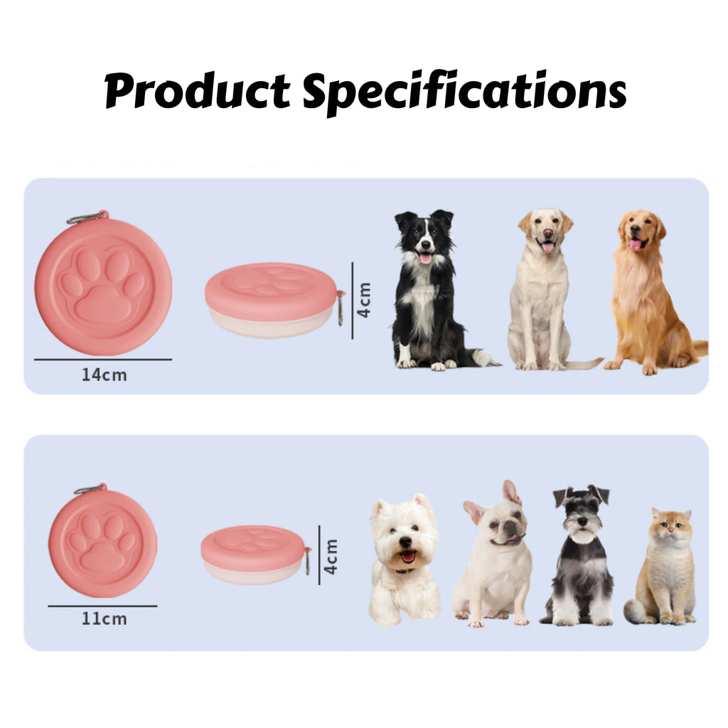 Portable 2-in-1 Pet Travel Bowl with Lid Water Dish