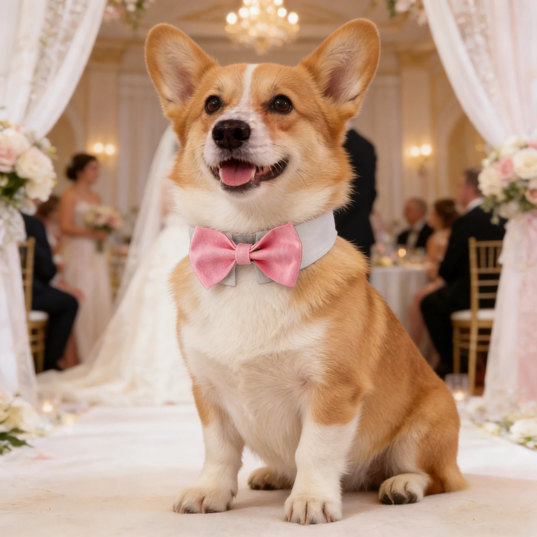Adjustable Pet Tuxedo Bow Tie Collar
